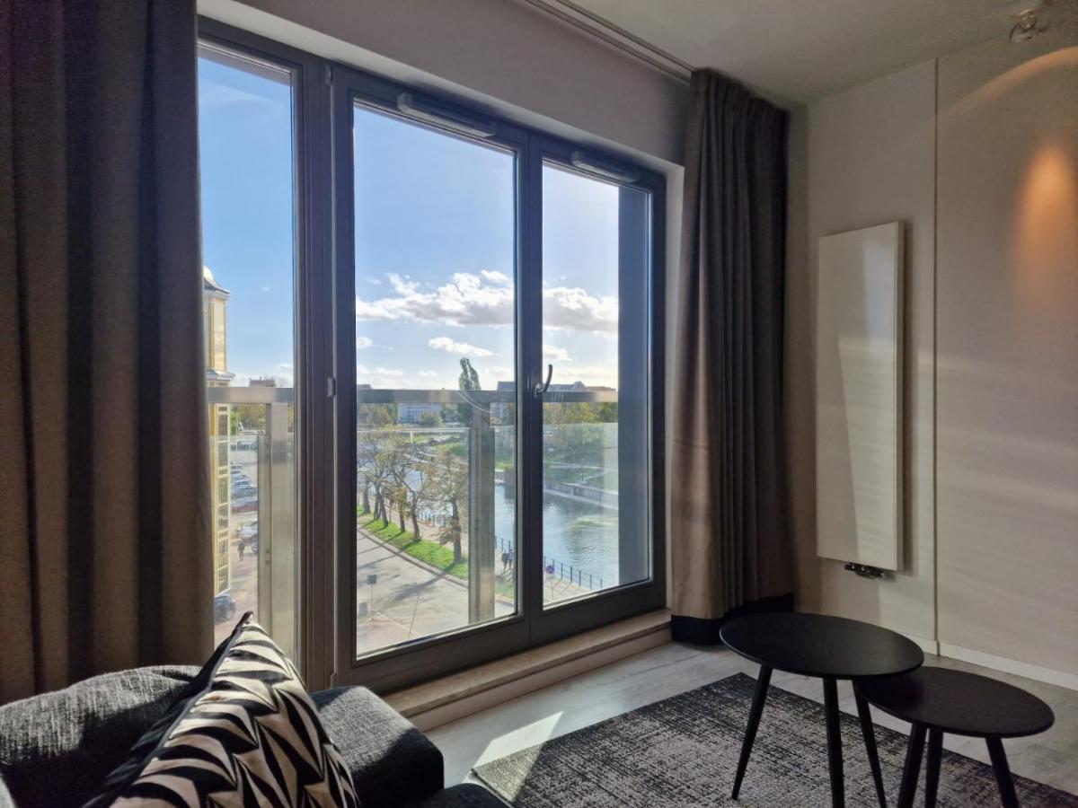شقة غدانسك  في Apartament Szafarnia Waterline, Marina المظهر الخارجي الصورة